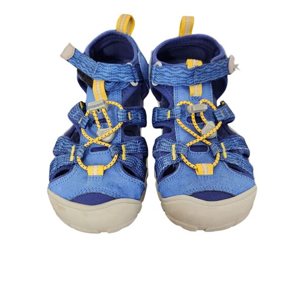 KEEN SEACAMP BLUE YELLOW WATER SANDALS SHOES BIG KIDS BOYS SZ 2 OUTDOOR SLIP ON - Picture 5 of 8